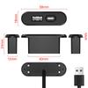Для офисного стола, столика в спальне, встраиваемая розетка с 1 портом USB-A и 1 портом Type-C, встроенная скрытая розетка для рабочего стола с удлинительным шнуром 1,2 м