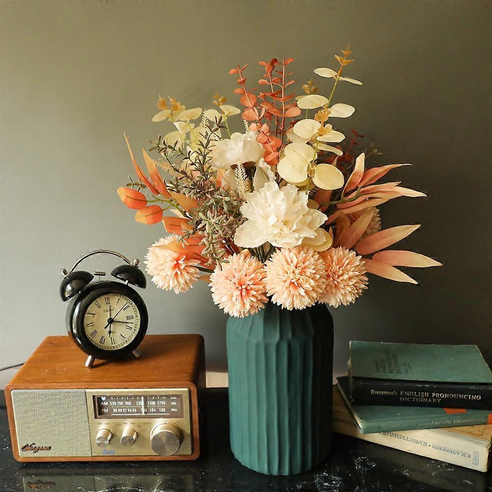 Artificial Flowers, Centerpieces Coffee Table Decor, Silk Flower Arrangements for Home Decor Indoor Fake Flower Bouquet for Dining Room Wedding