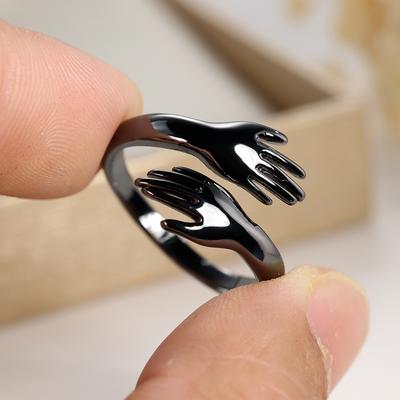 Винтажное кольцо для объятий, регулируемое кольцо для мужчин и женщин, свадебная вечеринка, пара, ювелирные изделия, подарки на День святого Валентина