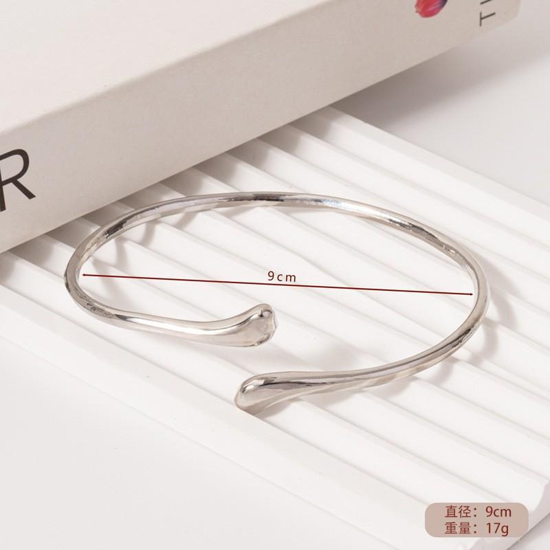 Fashionable Arm Bracelet with Cross-border Design Sense, Alloy Plain Ring, Water Drop Arm Bracelet with Adjustable Opening