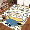 Cute Cartoon 3D-Printed Minions Rug—Suitable for Living Rooms, Bathrooms, Creative Doormats, Bedroom Rugs, and More.
