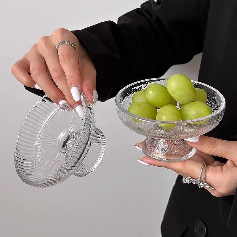 Высокая сервировочная тарелка Glacier Glass
