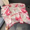 Plain Ombre Ink Painting Abstract Tassel Viscose Shawl Scarf Lady Tie-Dyed Wrap Pashmina Stole Bufandas Muslim Hijab 180*90Cm