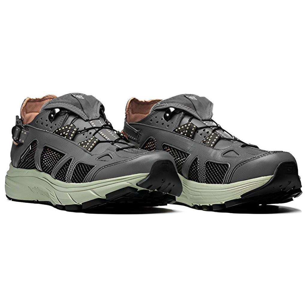 SALOMON Кроссовки унисекс Techsonic Leather Pewter Beluga серые пустынно-шалфейные L47131100