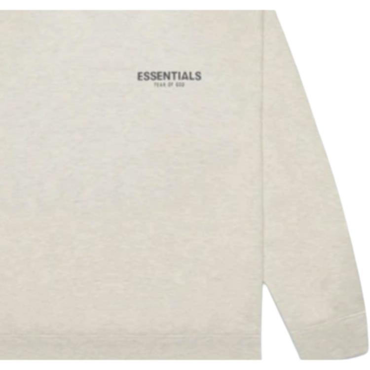 Fear of God Essentials Толстовка с воротником-стойкой и флисовой подкладкой SS20, унисекс, цвет овсяный, FOG-SS20-274