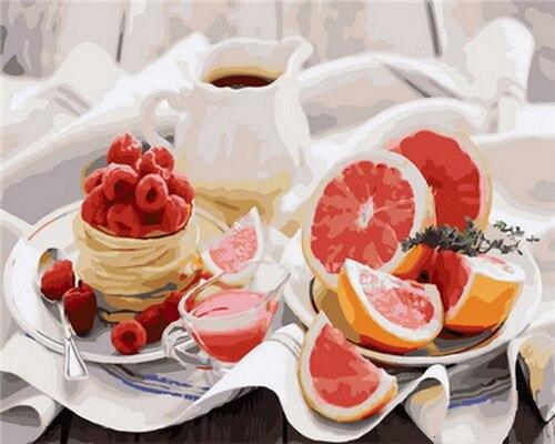 5D Diy Алмазная картина, полная дрель, чашка с фруктами, еда, Алмазная мозаика, стразы, вышивка, Настенная картина, ремесленный домашний декор