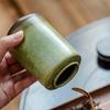 Креативная керамическая банка для зеленого чая, винтажная герметичная коробка для конфет с печной глазурью, домашняя портативная банка для хранения орехов и кофейных зерен