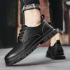 FashionMen's Casual Leather Shoes Outdoor Formal Dress Footwear New Fashion Male Oxford Shoes Classic Lace-Up Business Shoes Sneakers