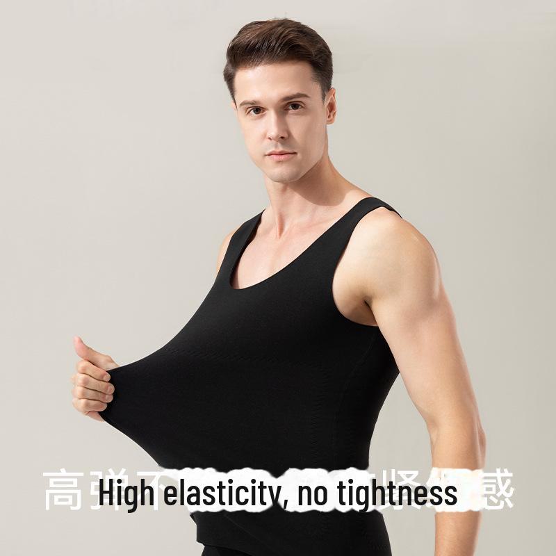 Мужской жилет без рукавов из шелкового кашемира с нашивкой и толстым бархатом