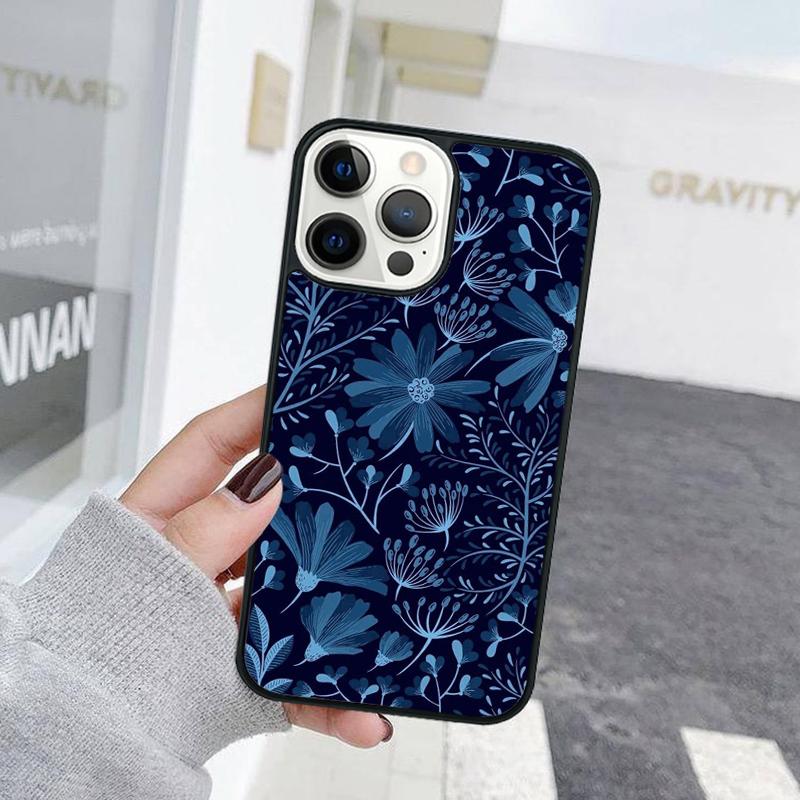 Retro Flower Leaves Graffiti Phone Case For iPhone 17 Air 15 16 Cover  11 13 14 Pro Max 12 Plus Max Fundas