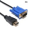 Video Connector 1080P Display Output HDMI-Compatible To VGA Converter AV Adapter Cord Male To Male