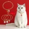Cat Necklace Eye-catching Festive Pendant New Year Rabbit Pattern Pet Cat Dog Chain Collar