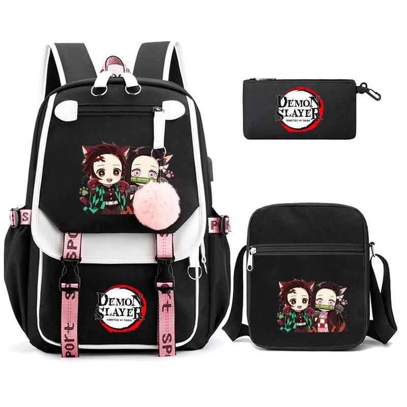 Ghost Extermination Surrounding Animation Backpack Campus Trend Primary And Secondary School Students Schoolbag Pencil Bag Shoulder Bag
