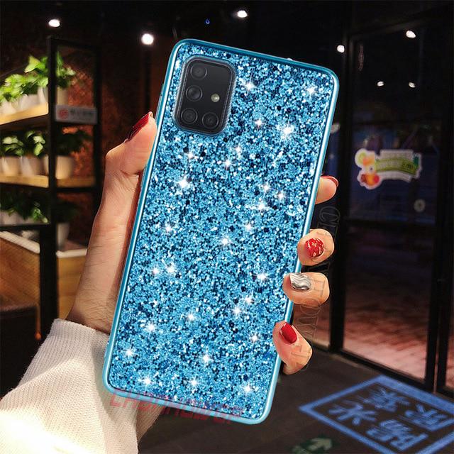 Чехол с блестками и блестками для Samsung Galaxy S20 Ultra S10 S9 S8 A51 A71 A41 A81 A91 A50 A70 A30 A40 A20 A10 A30S A6 A7 A8 Note 20 10 Plus, мягкий чехол