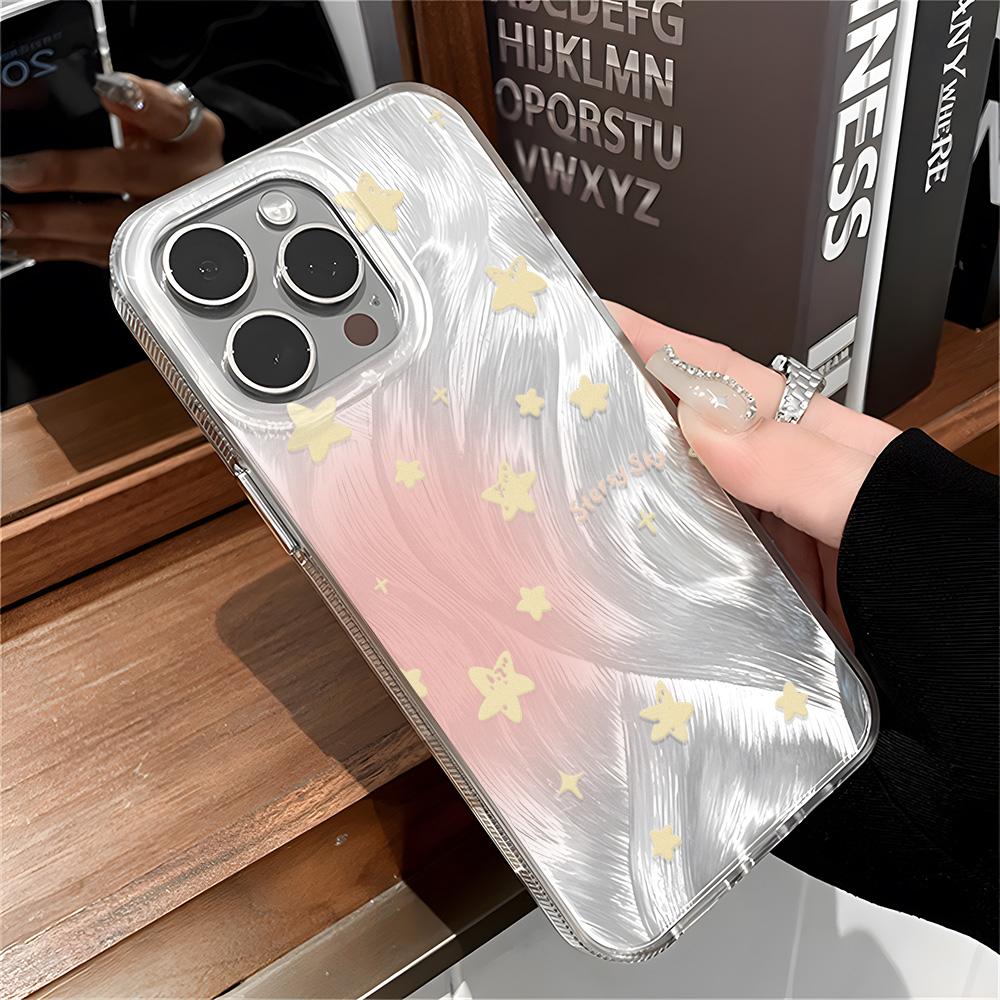 Чехол для телефона INS Star для iPhone 15, чехлы для iPhone 11, 13, 14, Pro, Max, Plus, 12, 13pro, 15pro, мягкий силиконовый чехол IMD Luxury Feather Yarn Funda