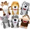 Movable Mouth Animal Hand Puppets Elephant Lion Plush Hand Doll Kids Toy   Teaching