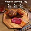 Подносы из акации, сервировочные тарелки, восьмиугольный сервировочный поднос, разделочная доска для фруктового салата, сырная тарелка, подставка для тарелок