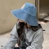 Sunshade Retro Fisherman Hat Lightweight Sun Protection Basin Cap Denim Bucket Hats  Camping