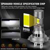 2 шт. турбо-светодиод H7 1:Мини-фара 1 размера 3580 CSP Wireless H4 9005 9006 Автомобильные светодиодные лампы для фар с вентилятором 6000K Белый 12 В