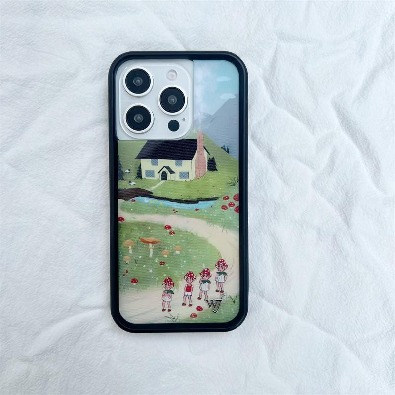 Wildflower 3D Girl Cherry Sweetheart для iPhone 16 15 14 13 12 17 Pro Max 16 Plus 15 WF Nara Smith x Happy Part Мультяшная Обложка