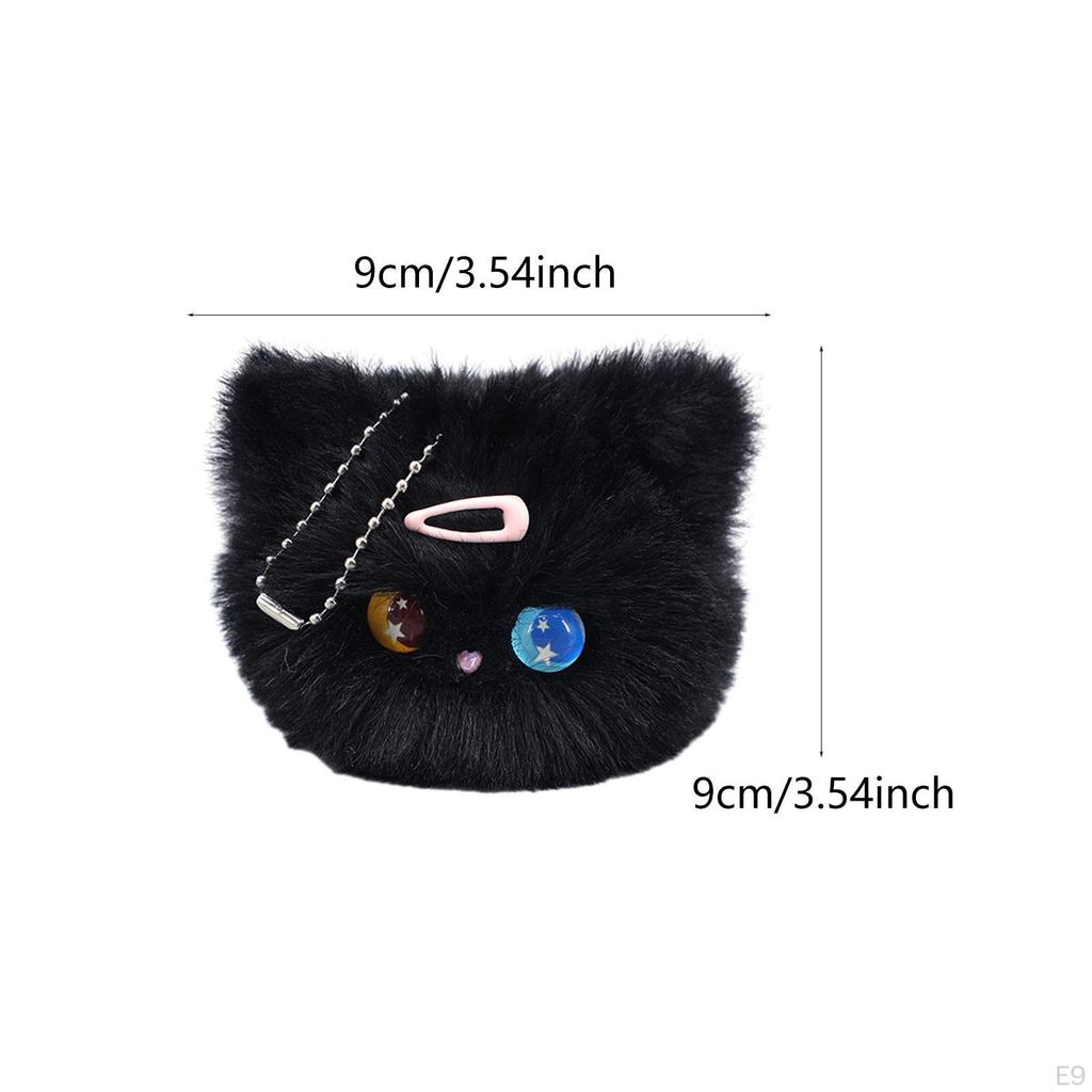 Плюшевый брелок для ключей в виде кошки, подвесной аксессуар, украшение для куклы из мультфильма
