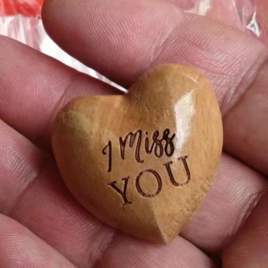 Деревянное Карманное Сердце Объятие Токен Напоминание о Любви Портативный Памятный Мини Сердце Любви