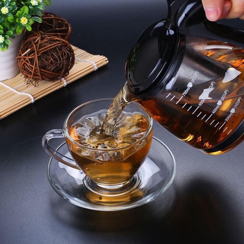 Creative Design Glass Teapot 1200ml Fashion for Tea Flower with Removable Steel Infuser Filter Kettle