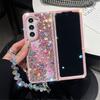 Применимо к чехлу для мобильного телефона Samsung Zfold7 с блестками, трехмерной золотой рыбкой, складным экраном zfoold6/5, браслетом, женская модель