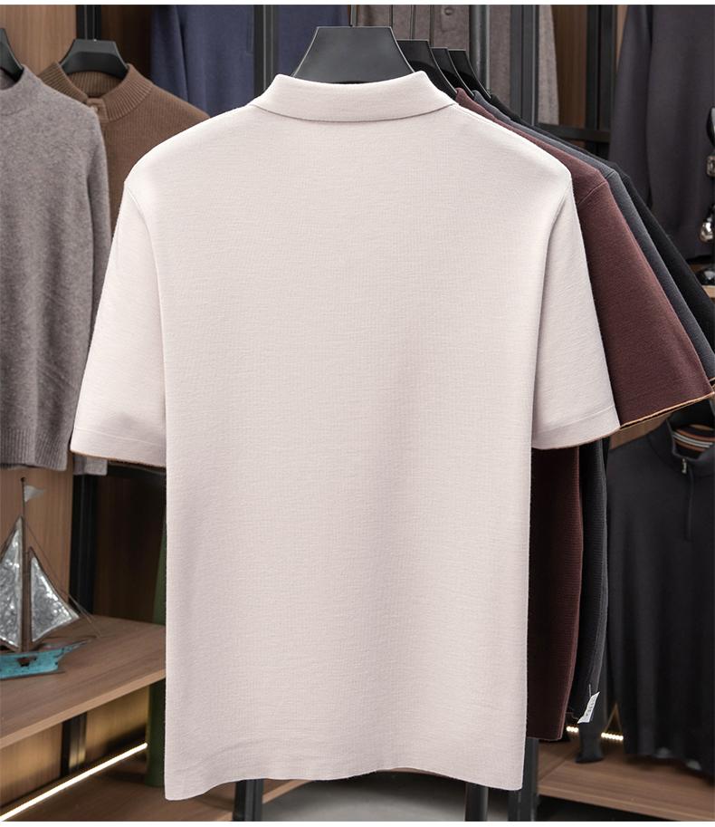 Men's Business and Leisure Knitted Short Sleeves