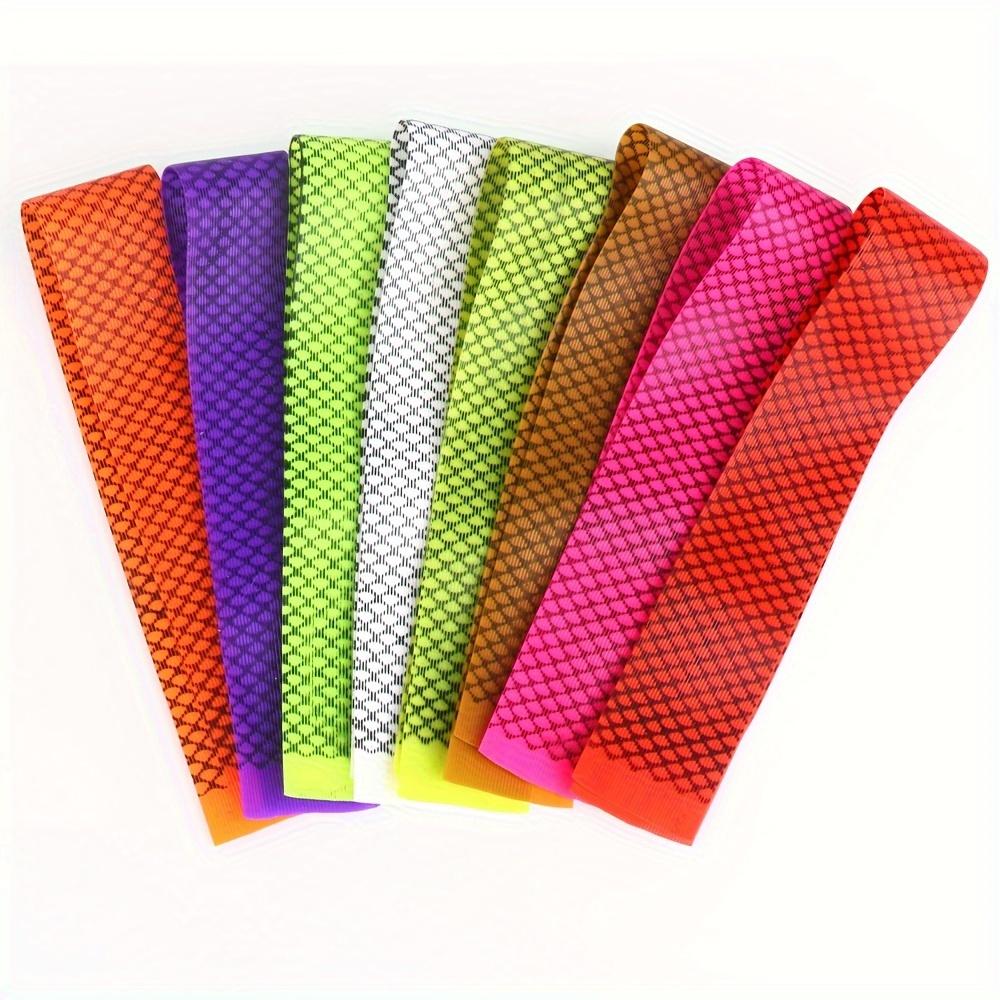 Bimoo 2PCS Silicone Round Grizzly Barred Rubber Legs Fishing Bait Streamer Fly Tying Material Jig Lure Skirt