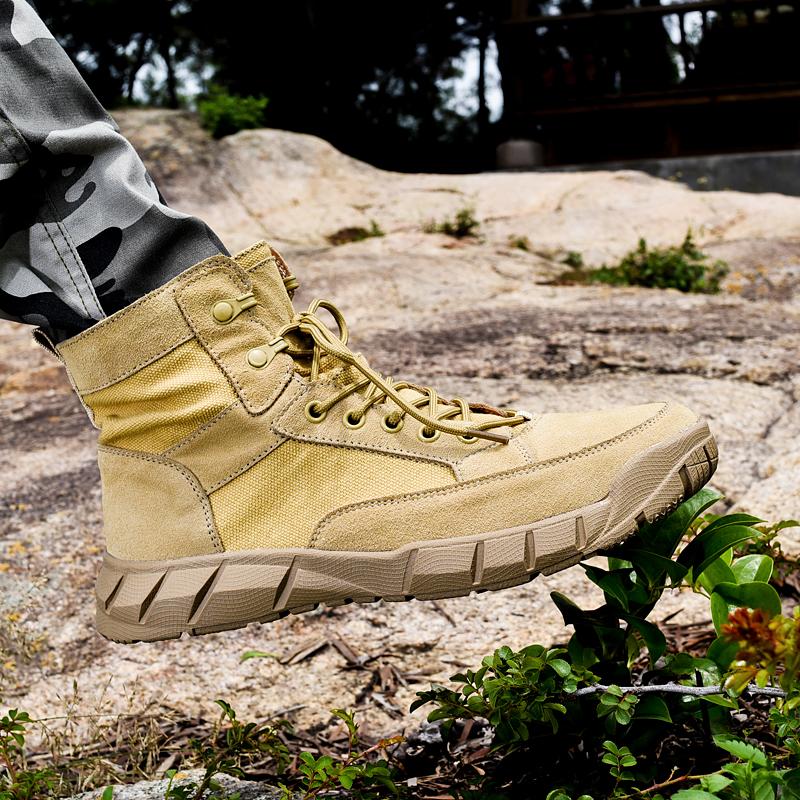 Мужские высокие сапоги Ботинки для пустыни Холщовая обувь Обувь для походов и треккинга