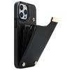 For iPhone 13 Pro Max Case Phone Cover TPU+PU Leather+Metal Shell with Card Holder