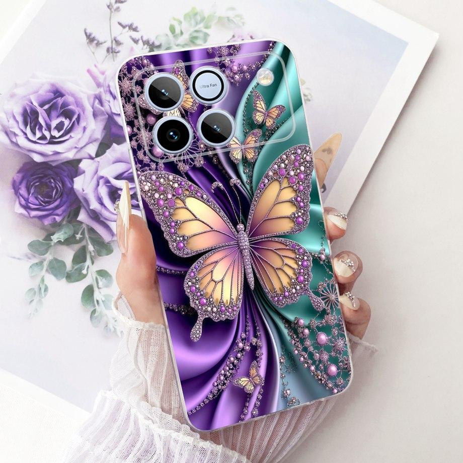 For Honor Win 5G Phone Case Soft Clear Silicone Back Cover Butterfly Dragon Cat Floral Cartoon Painting Bumper HonorWin Fundas