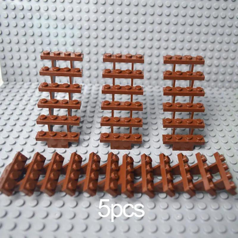 5pcs Staircase MOC Bricks 7x4x6 House Stairs Straight Open 30134 Steps Ladder Modular My City Building Block DIY Bricks Toys