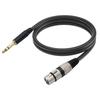 Audio-Technica Microphone Cable 6.35mm Conversion XLR Cable 6.35mm Male to XLR Female Audio Cable Microphone Cable Gold Plated Plug High Durability 1m