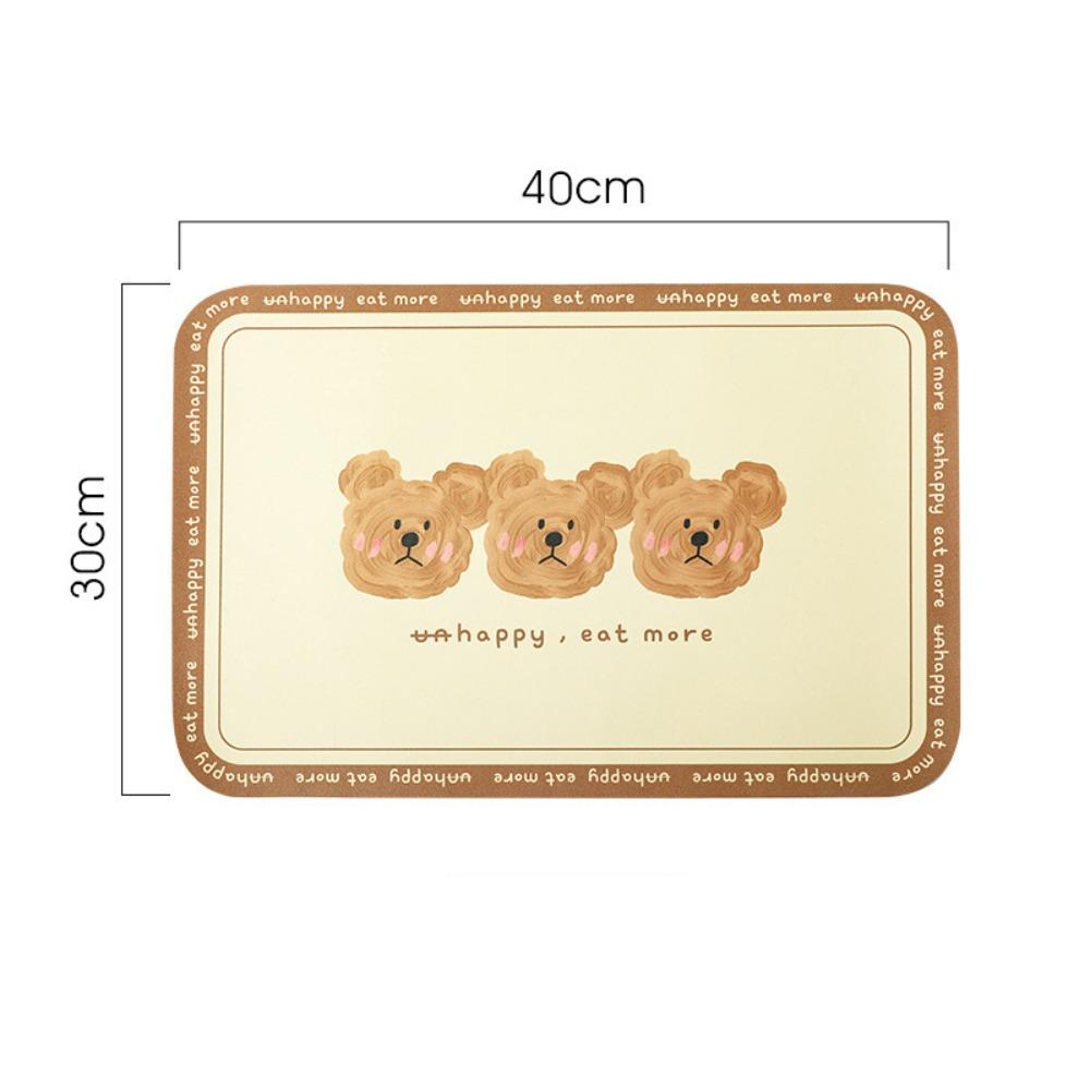 Cartoon Cute Bear Dining Mat Tableware Mat Waterproof Non-Slip Table Mat Oil Proof Mouse Pad Coaster