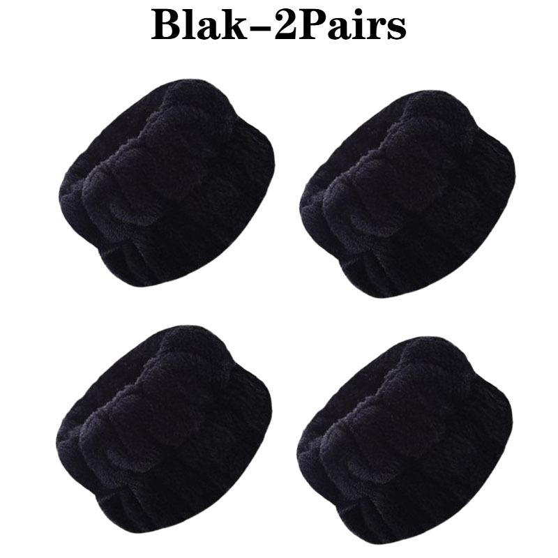 1/2Pairs Women Waterproof Face Wash Set Soft Wristband and Headband for Facial Cleaning Absorbent Microfiber Towel Wristband
