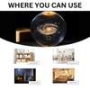 3D Хрустальный шар Галактики Ночник Гравированный USB Настольный Светодиодный Деревянный Светильник для Украшения Дома Офиса и Подарка на День Рождения