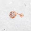 [Onm] Onm 14K Gold Needle Rosa Rose Gold Cubic Flower Round Piercing (S9593966)
