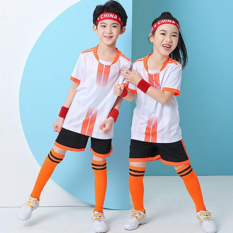 Kids Sports Jersey Set Soccer Basketball Training Boys Girls Lightweight Breathable Milk Silk Uniform
