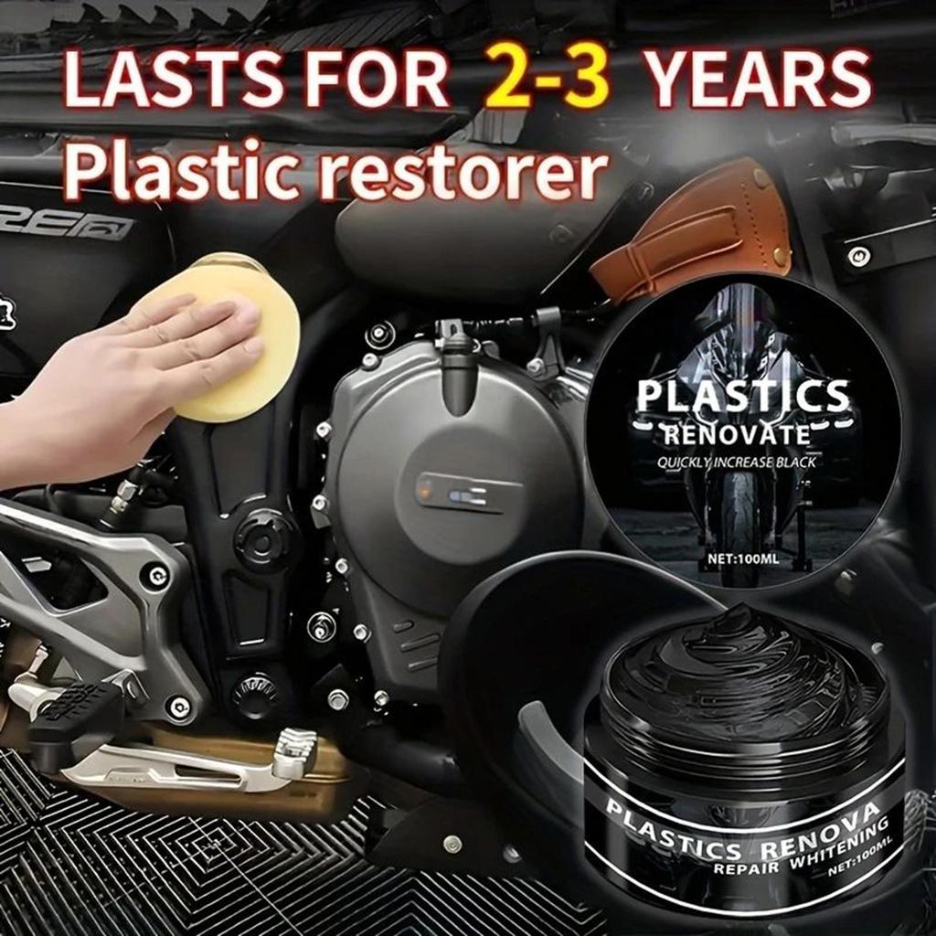 Car Black Trim Restorer Car Interior Restorer 100ML Anti-UV Quick-Drying Rubber Repair Wax Fade-Resistant Renovation Solution