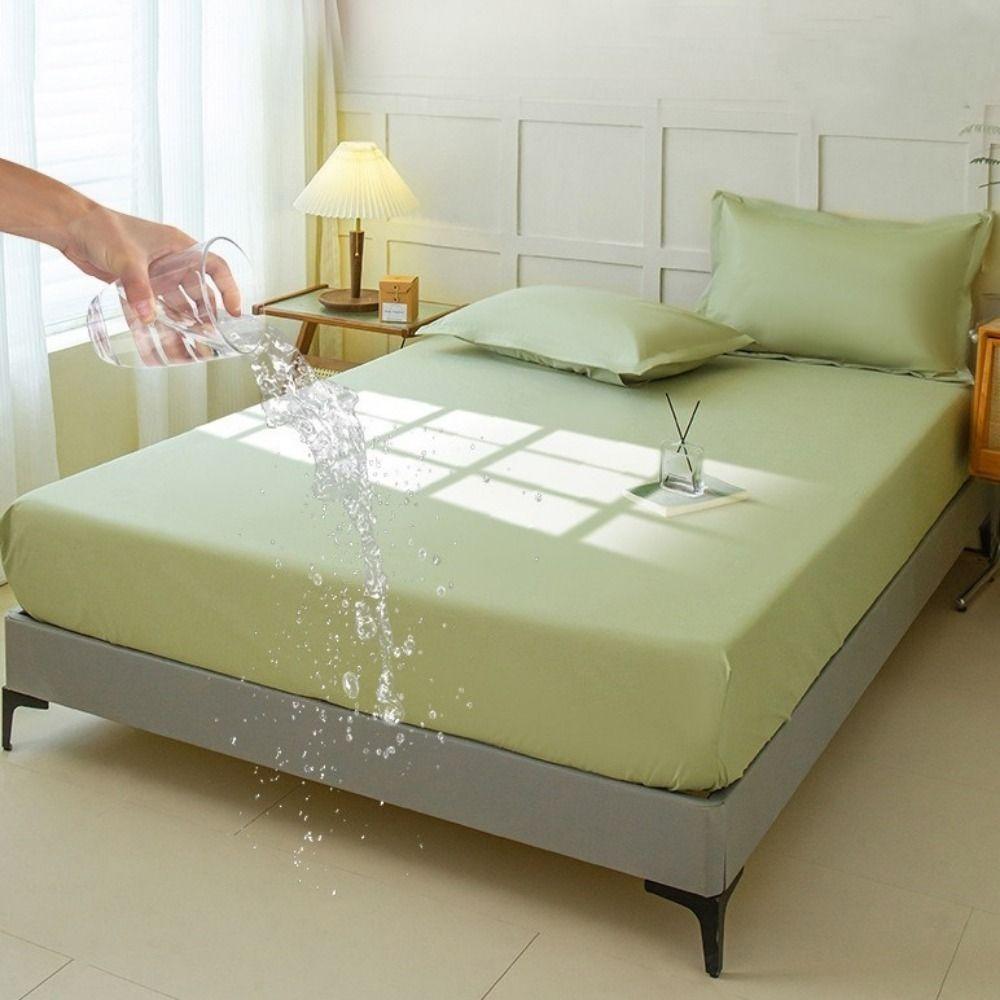 Non-slip Solid Color Mattress Cover Skin-friendly Urinary Barrier Bed Sheet Bed Cover Elderly