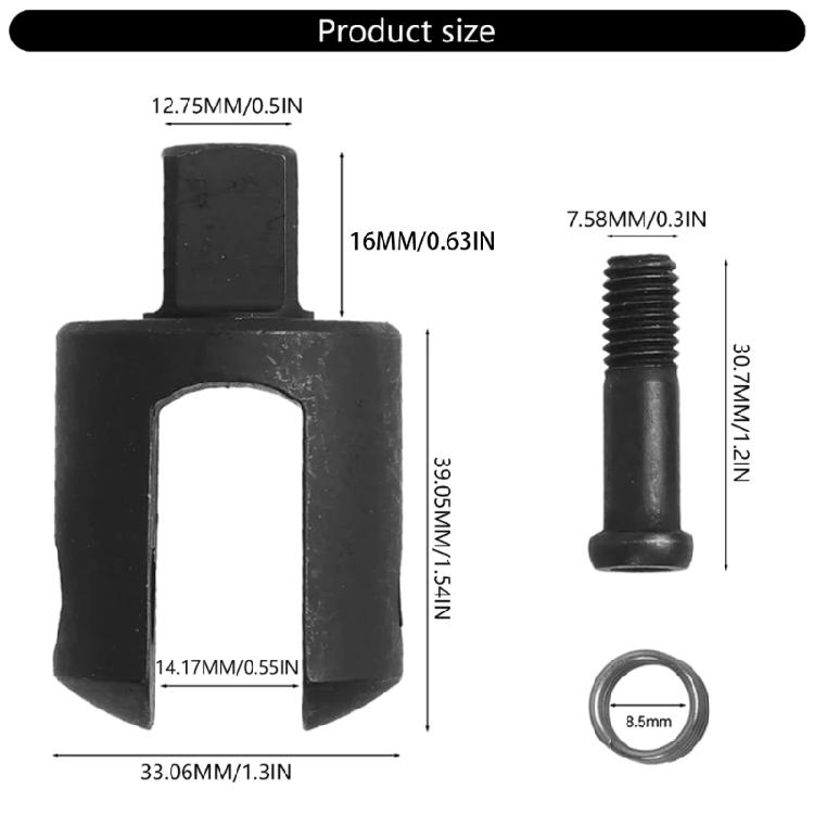 1/2Inch Drive Breaker Power Knuckles Bar Head Socket Strong Arms Power Bar Head Socket Wheel Wrench Knuckles Joint