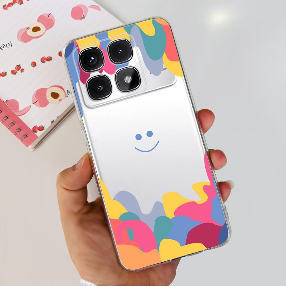 Чехол для Xiaomi 14T Pro Стильный чехол с рисунком цветов 6,67'' Прозрачный силиконовый чехол для телефона Для Xiaomi Mi 14T 14TPro Mi14T Мягкий чехол