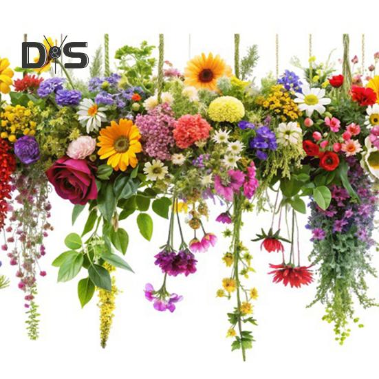 Цветы Весна Оконные наклейки Съемные анти-столкновения Наклейки на окна Водонепроницаемые статические наклейки для украшения стеклянных окон и дверей