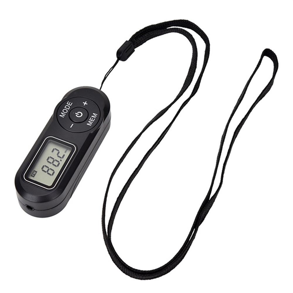 Pocket FM Radio FM 64-108Mhz Portable Sports Radio Receiver With Lcd Display 3.5mm Earphones Neck Lanyard