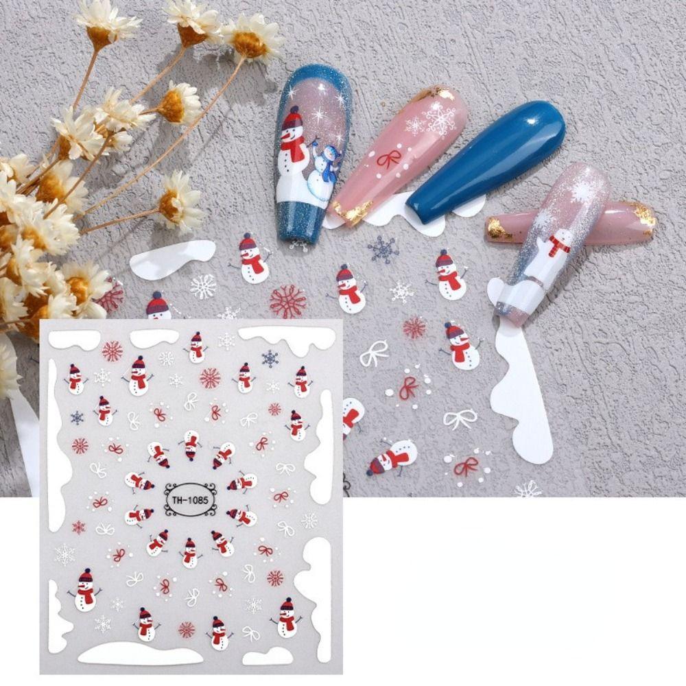 Claus Manicuring DIY Foils Nail Decals Nail Decoration Christmas Nail Sticker Nail Art Sticker