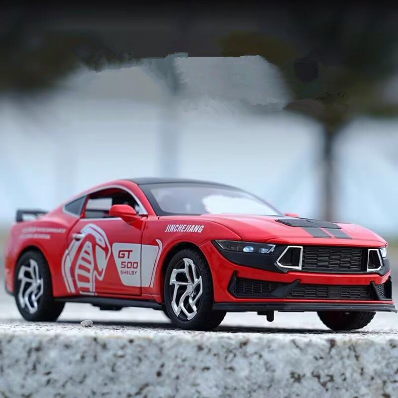 1/32 Ford Mustang Shelby GT500 литой спортивный автомобиль модель литой игрушечный гоночный автомобиль модель транспортного средства имитация звука и света детский подарок