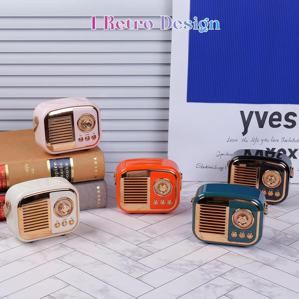Ретро Bluetooth-динамик, винтажный беспроводной динамик, портативное мини-радио в старомодном стиле, поддержка сопряжения TWS для iPhone, устройств Android