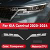 Для KIA Carnival -2024 Автомобильная защитная пленка для фар Передний свет Прозрачный ТПУ Аксессуары для фар Наклейка